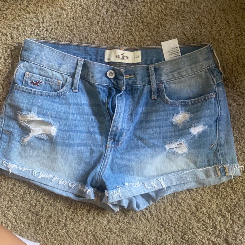 Hollister Ripped Jean Shorts